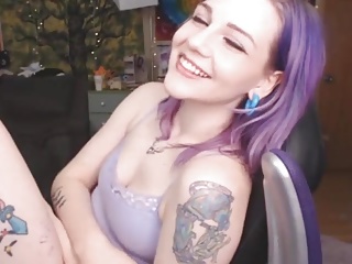 Emo Babe Shows and Plays her Pink Pussy